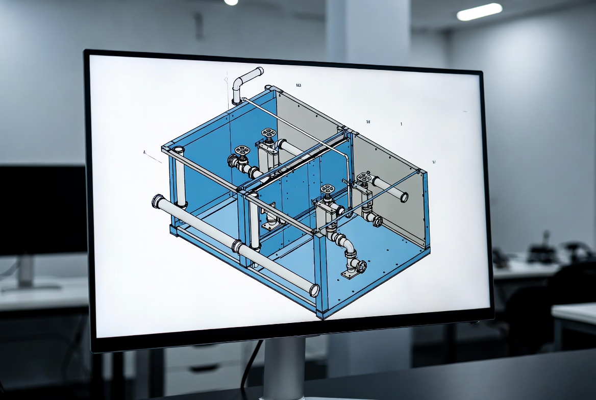 Vorfabrikationsplanung – 3D-Modell Installationsmodul